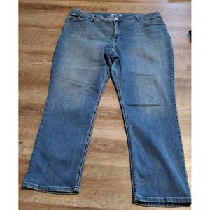 Lee Womens Jeans Denim Plus Size 22 Blue Regular Fit Straight leg Mid Rise